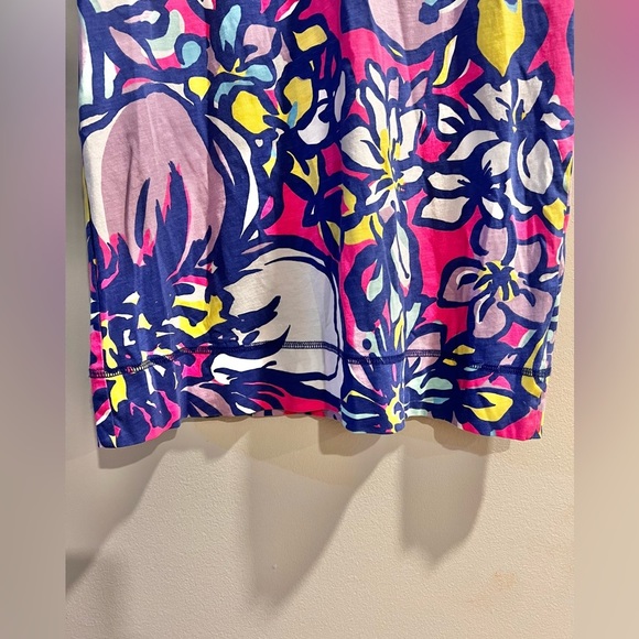 Lily Pulitzer Palmetto Tshirt Dress Tropical Pink Catwalk Dress Size XSmall - Picture 6 of 8